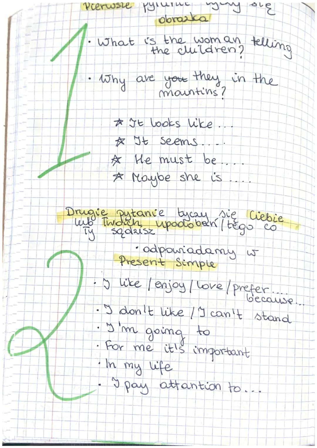 Ft
Matura ustna
1 Rozmowa wstępna
(2) Chmurki
OPINIA
•What do you think?
How about you?
1
ODRZUCENIE
to I don't think it's a good idea
I can