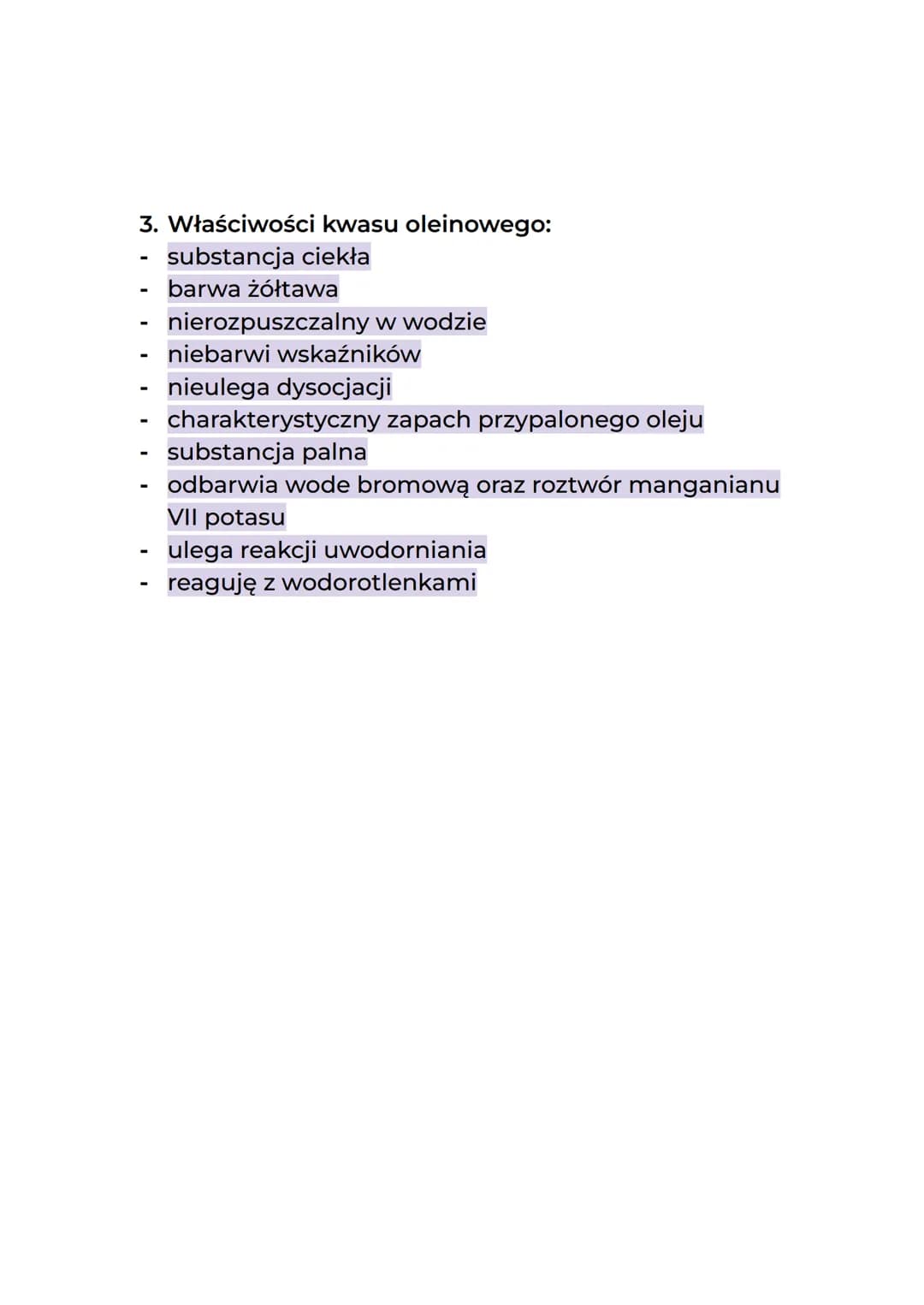 Wyższe kwasy karboksylowe:
1. Wyższe kwasy karboksylowe dzielą się na:
Naycone: kwas palmitynowy - C₁5H 31
stearynowy - C₁7H 35 COOH
-
_H_CO
