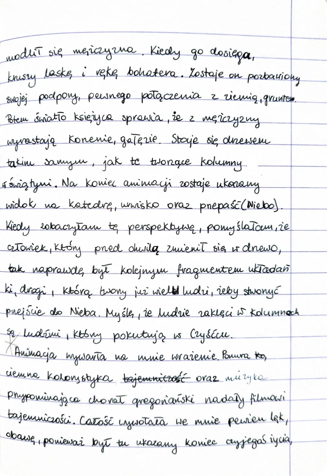 Opis Katedry z filmu Katedra Tomasza Bagińskiego - Interpretacja