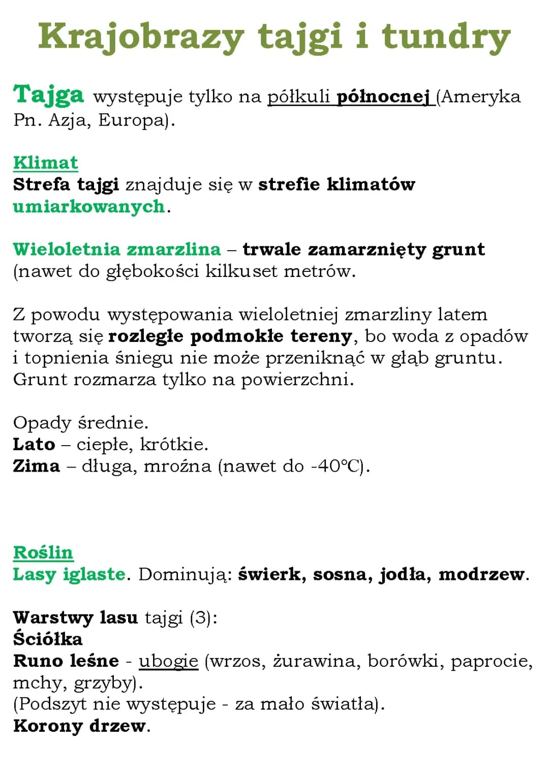 Tajga i Tundra: Klasa 5 Przygoda z Mapa i Krajobrazami