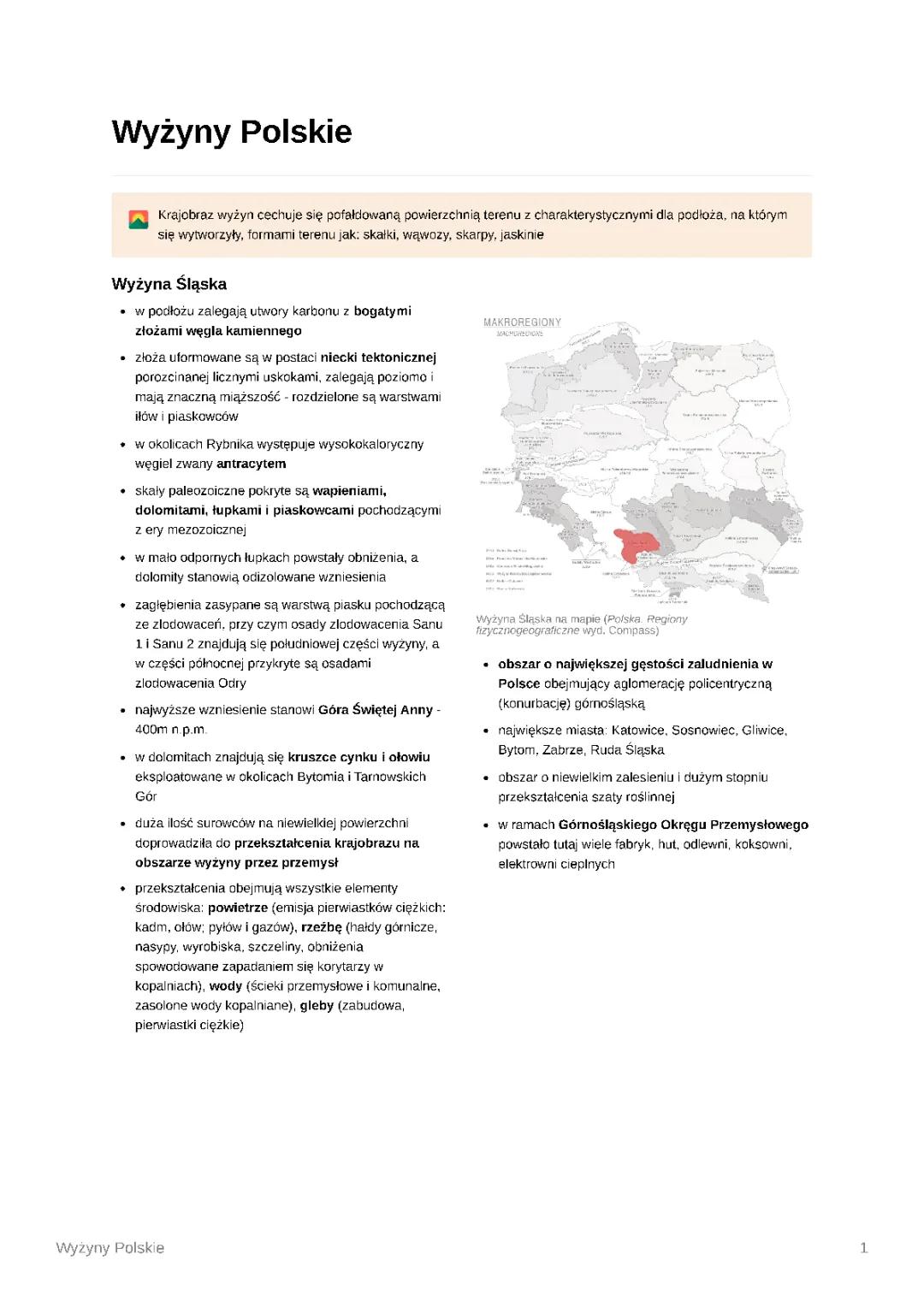 Więcej o Wyżynach Polski