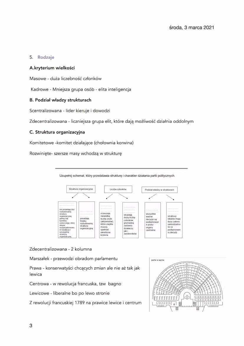 Temat: Partie polityczne
Konstytucja art13./344
1. Partia polityczna
Dobrowolna ogranizacja społeczna o określonym
programie politycznym, ma