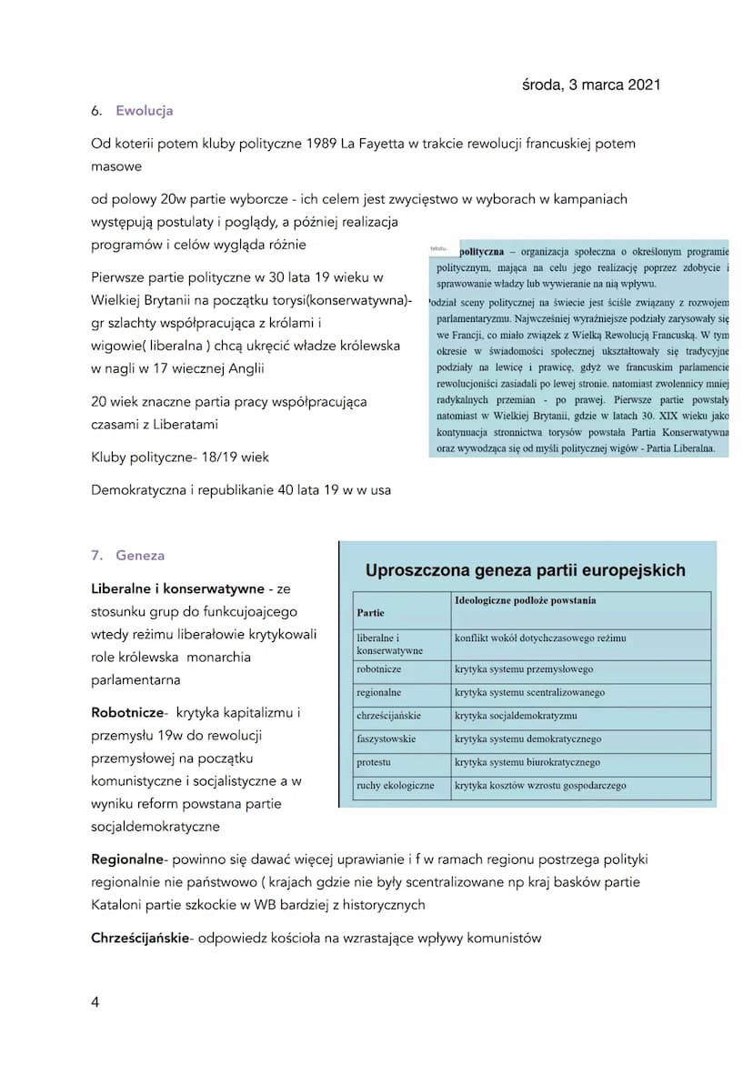 Temat: Partie polityczne
Konstytucja art13./344
1. Partia polityczna
Dobrowolna ogranizacja społeczna o określonym
programie politycznym, ma