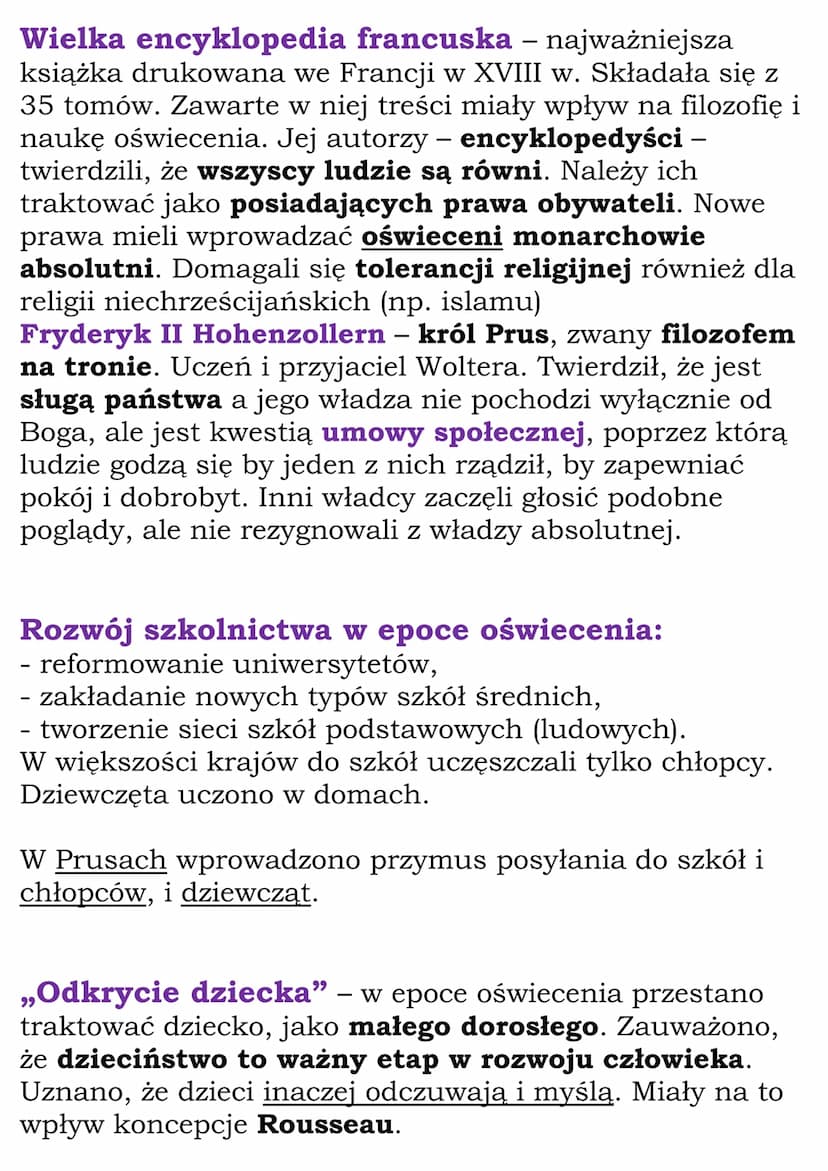Europa i świat w XVIII
wieku
Cały dział, Dział IV
1.Kultura oświecenia
Wiek XVIII - „Stulecie świateł – epoka oświecenia
-
- postęp technicz