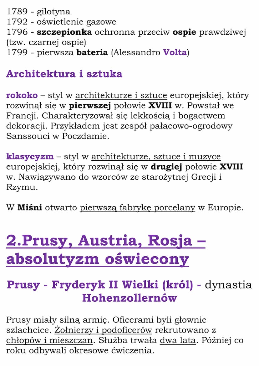 Europa i świat w XVIII
wieku
Cały dział, Dział IV
1.Kultura oświecenia
Wiek XVIII - „Stulecie świateł – epoka oświecenia
-
- postęp technicz