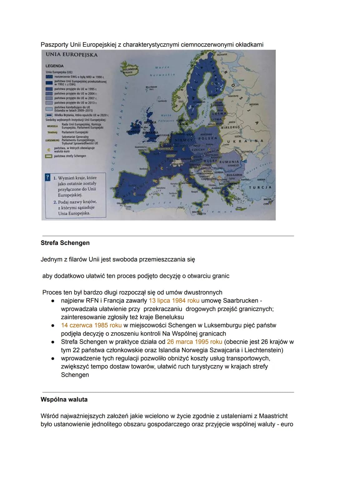 INTEGRACJA EUROPEJSKA
Wydarzenia z przełomu lat 80. i 90. XX w. (w tym rozpad bloku wschodniego) spowodowały
przyspieszenie procesów integra