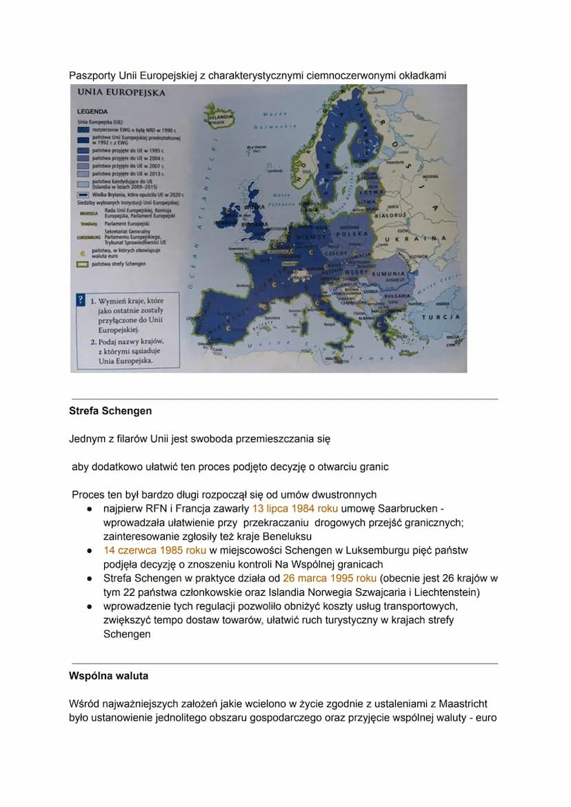 INTEGRACJA EUROPEJSKA
Wydarzenia z przełomu lat 80. i 90. XX w. (w tym rozpad bloku wschodniego) spowodowały
przyspieszenie procesów integra