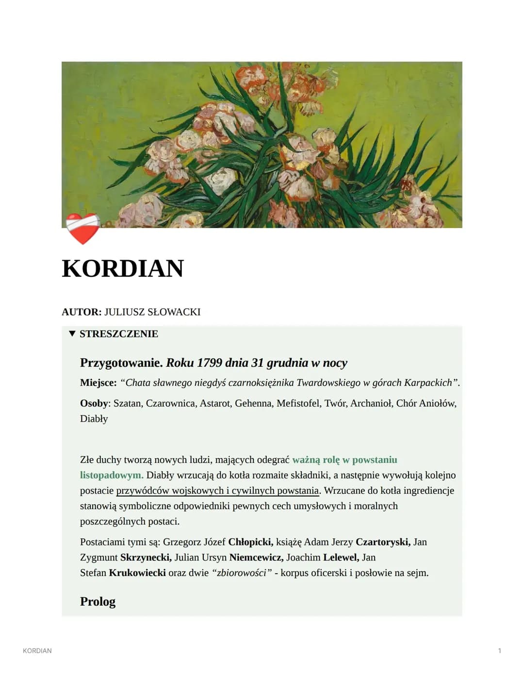 KORDIAN | OPRACOWANIE SZCZEGÓŁOWE 