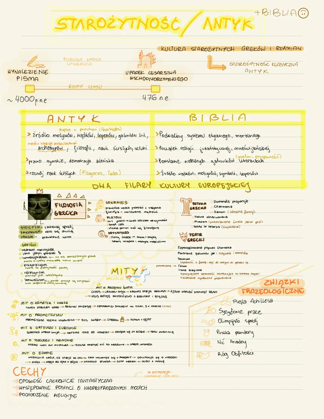 
<h2 id="staroytnonajwaniejszeinformacje">Starożytność - najważniejsze informacje</h2>
<p>Starożytność to epoka historyczna, która trwała od