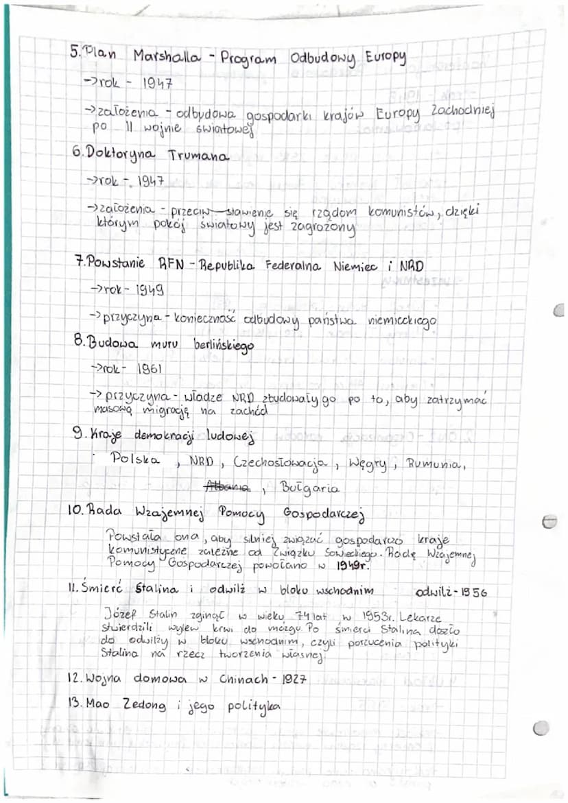1. konferencja 2 Poczdamie
rok 1945
→postanowienia:
•otrzymanie przez ZSRS rejonu królewca
•podział Niemiec i Austrii oraz ich stolic na czt