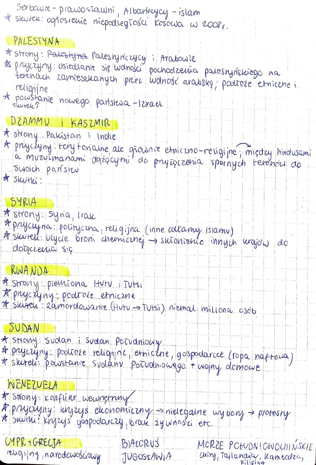 temat 4
PRZYCZYNY KONFLIKTÓW
- ekonomiczne - sprzeczne interesy / Kryzysy gospodarcze
- etniczne - grownie związane z dążeniami niepodległoś