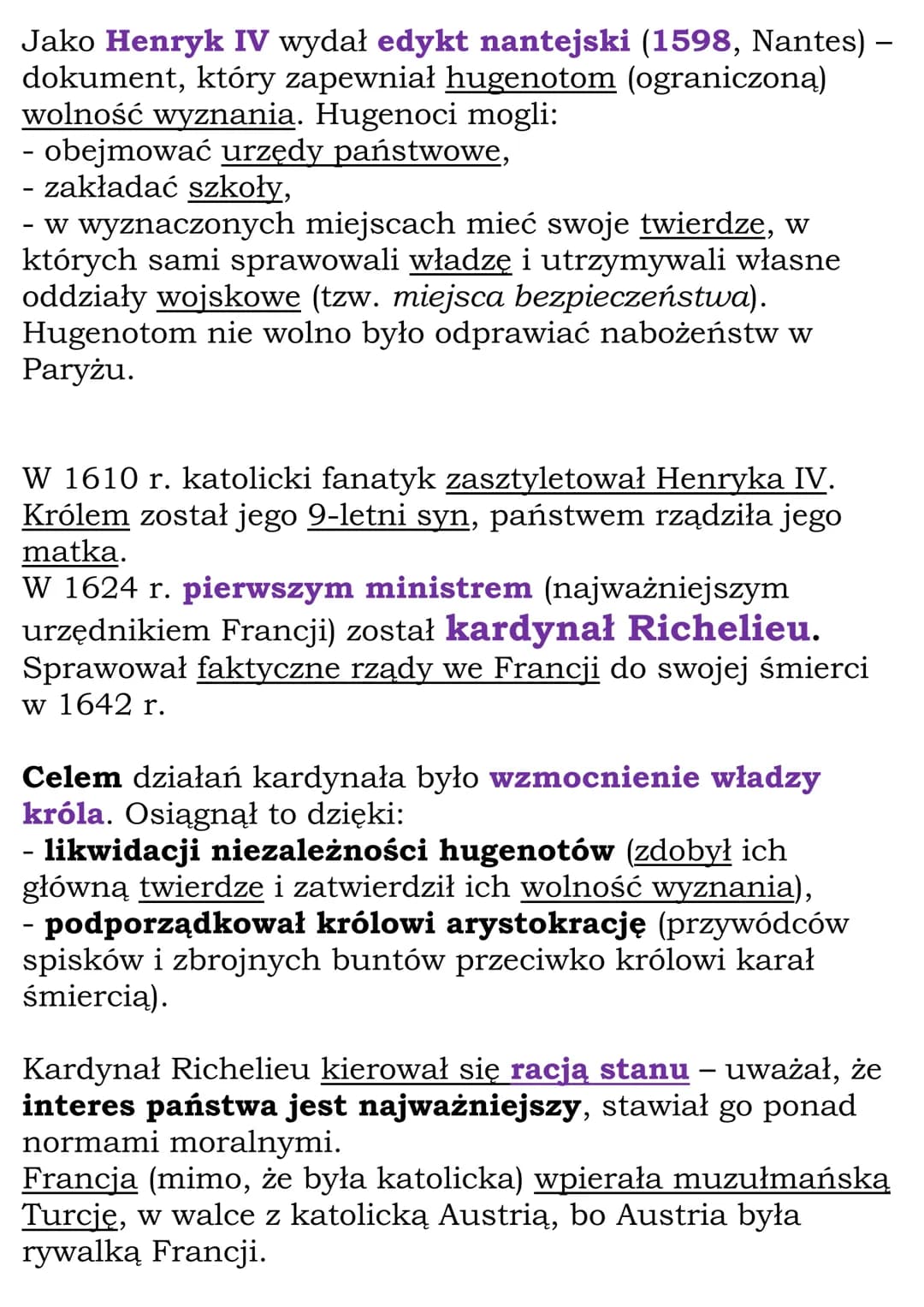 Europa i Ameryka w XVII i
XVIII wieku
Cały dział
Dział IV, kl 6, GWO
1.Absolutyzm we Francji
W latach 1562-1589 we Francji trwały wojny reli