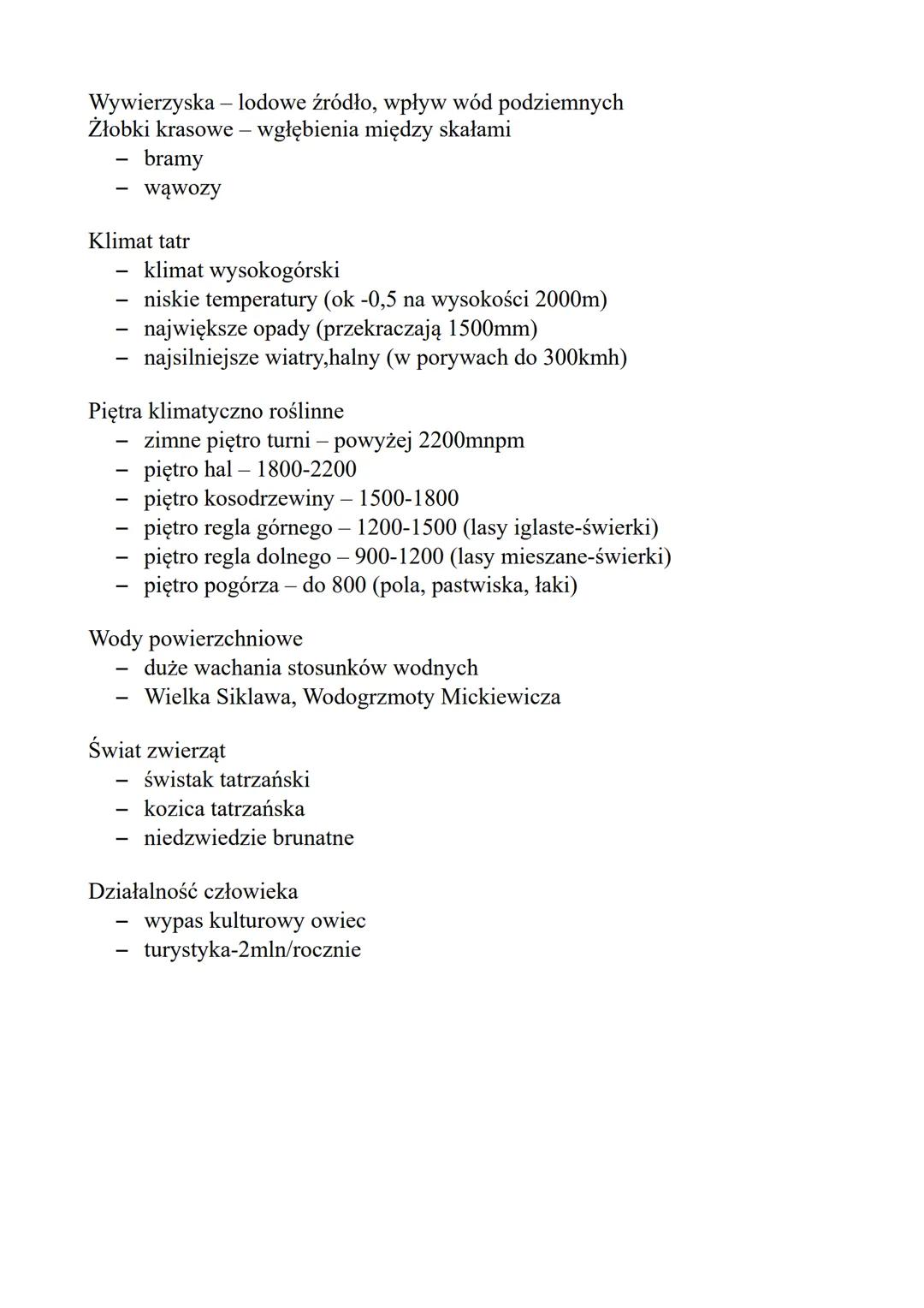Związki między elementami środowiska przyrodniczego.

1. Zróżnicowanie środowiska Tatr

Położenie - środkowa część karpat zachodnich
Powierz