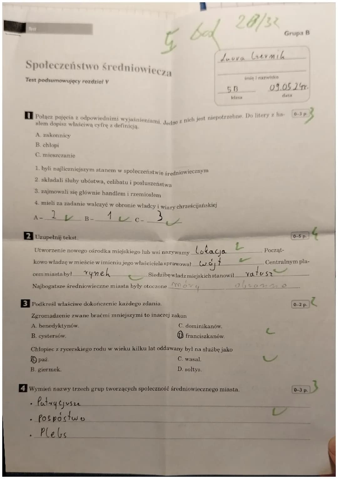 Sprawdzian z historii 
