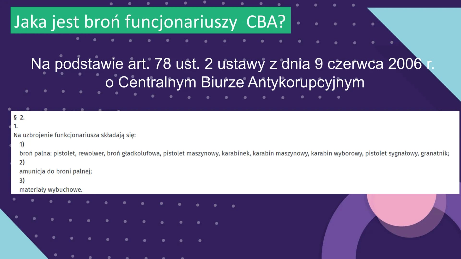 
<p>Centralne Biuro Antykorupcyjne (CBA) jest instytucją państwową zajmującą się działaniami antykorupcyjnymi. Jest to agencja współfinansow