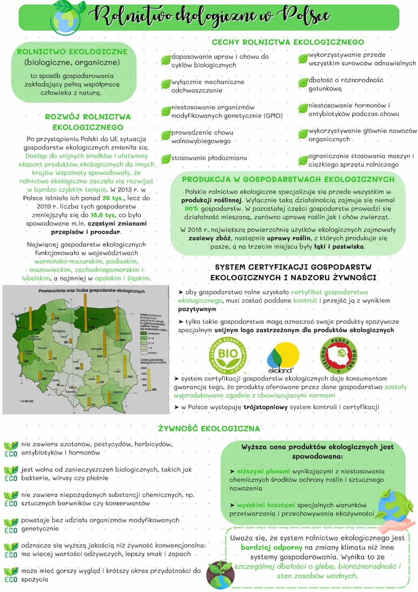 ROLNICTWO EKOLOGICZNE
(biologiczne, organiczne)
to sposób gospodarowania
zakładający pełną współpracę
człowieka z naturą.
ROZWÓJ ROLNICTWA
E