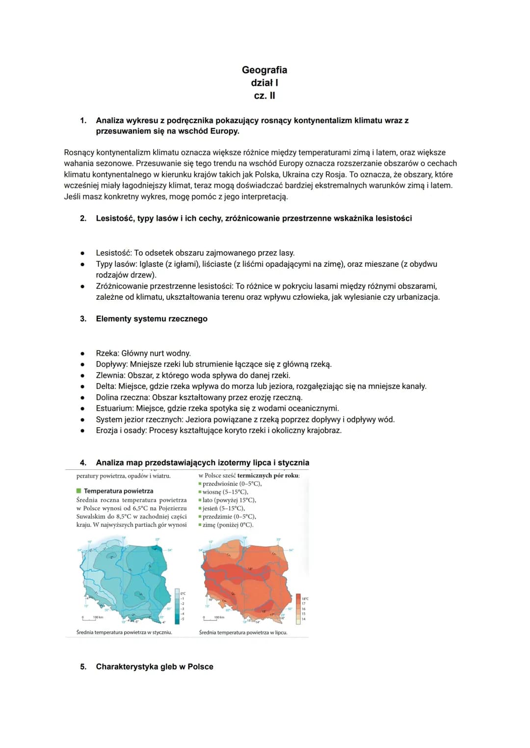 Sprawdzian z geografii klasa 7 dział I części II