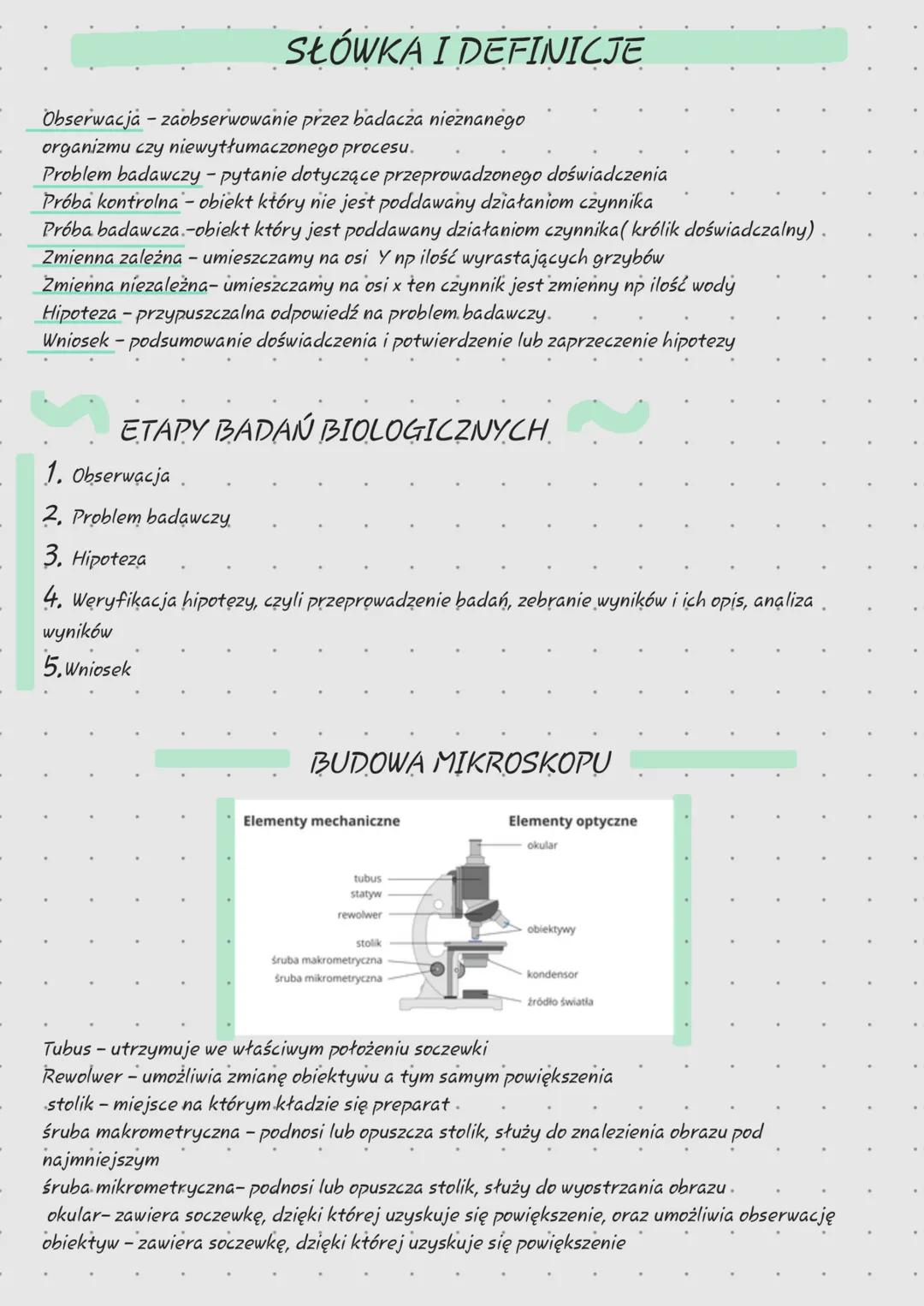 SŁÓWKA I DEFINICJE
Obserwacja - zaobserwowanie przez badacza nieznanego
organizmu czy niewytłumaczonego procesu.
Problem badawczy - pytanie 