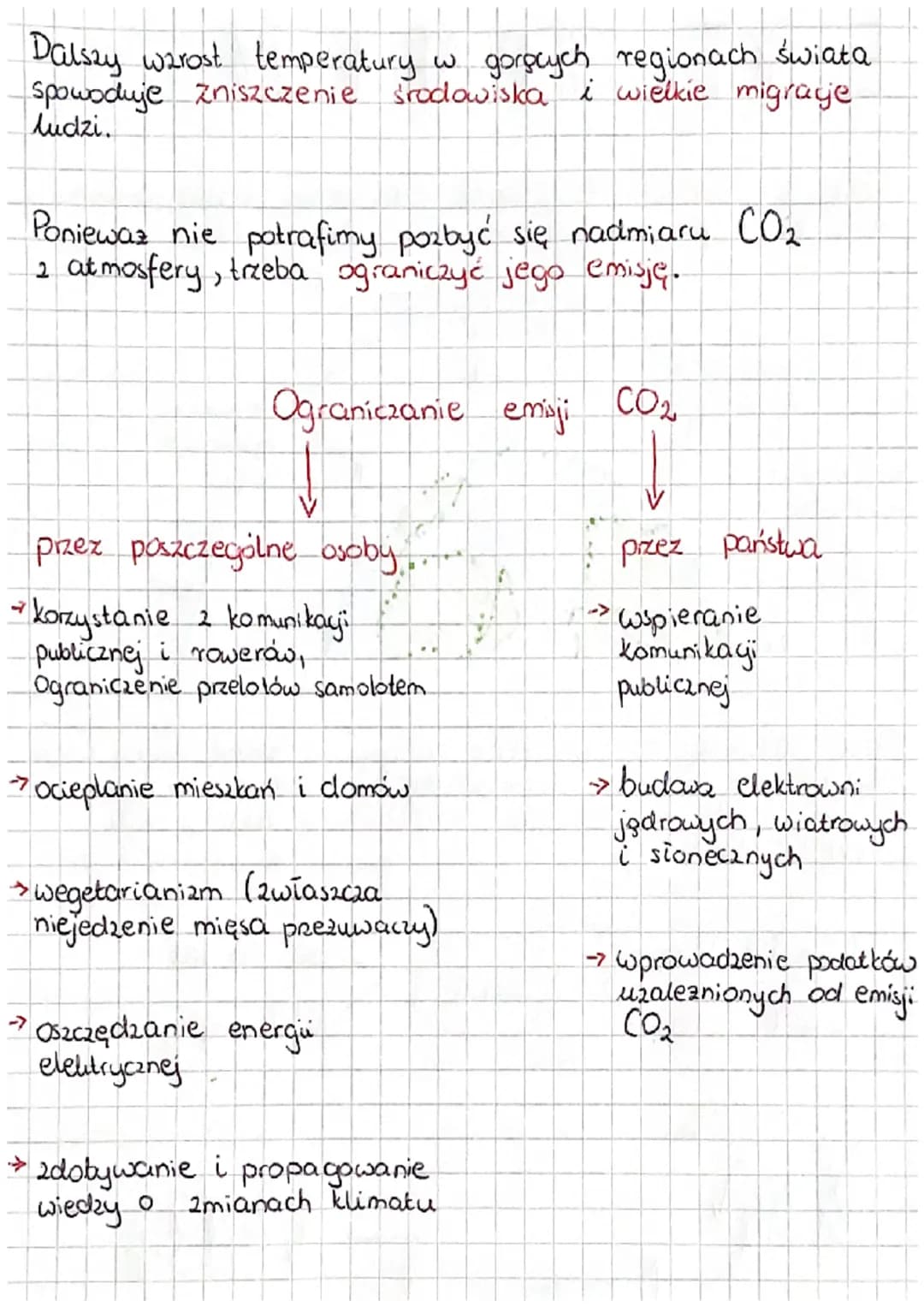 EFEKT CIEPLARNIANY
Efekt cieplarniany to zjawisko podnoszenia średniej temperatury
Ziemi przez gazy cieplarniane, a zwłaszcza CO₂ i metan.
P