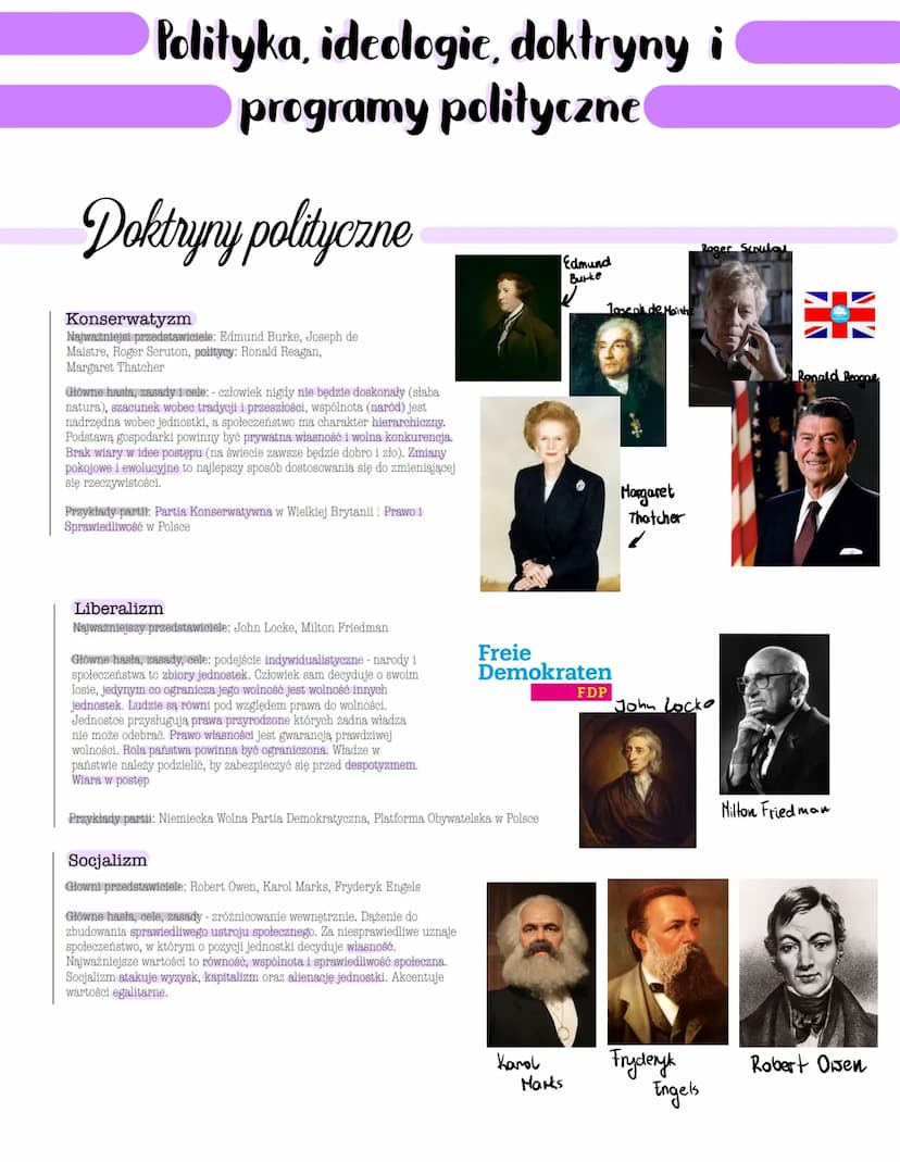 Polityka, ideologie, doktryny
programy polityczne
Pojmowanie polityki w historii
1. Arystoteles (384-322 p.n.e) - uznawał politykę za
sztukę