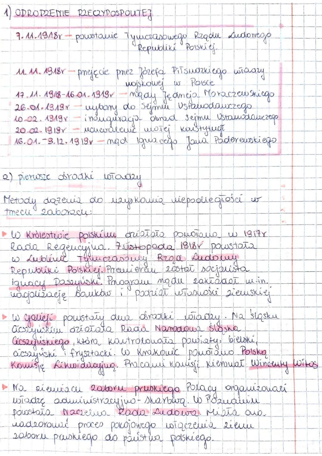 Jak Polska odzyskała niepodległość - Odrodzenie Rzeczypospolitej