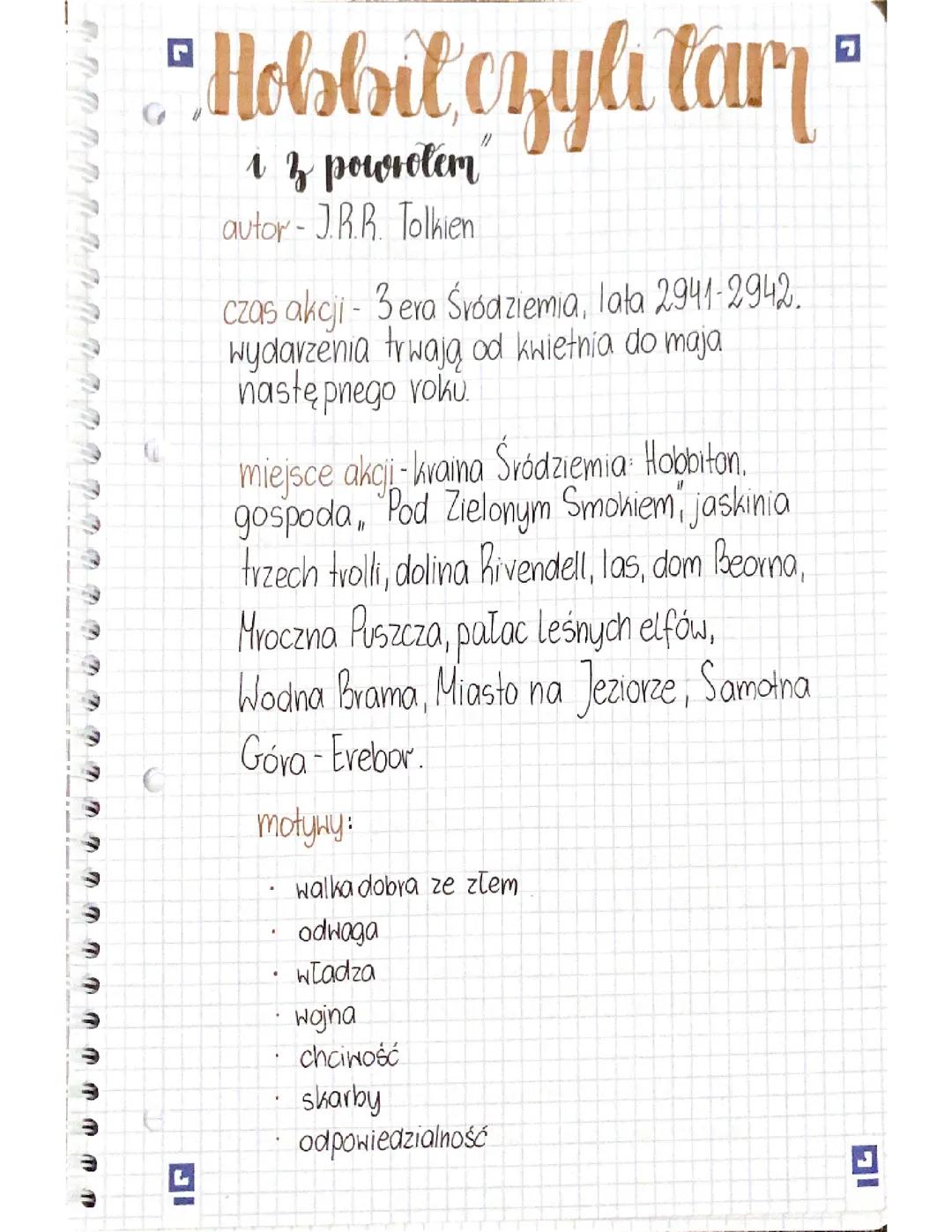 "Hobbit, czyli tam i z powrotem" - Streszczenie dla klas 4-6