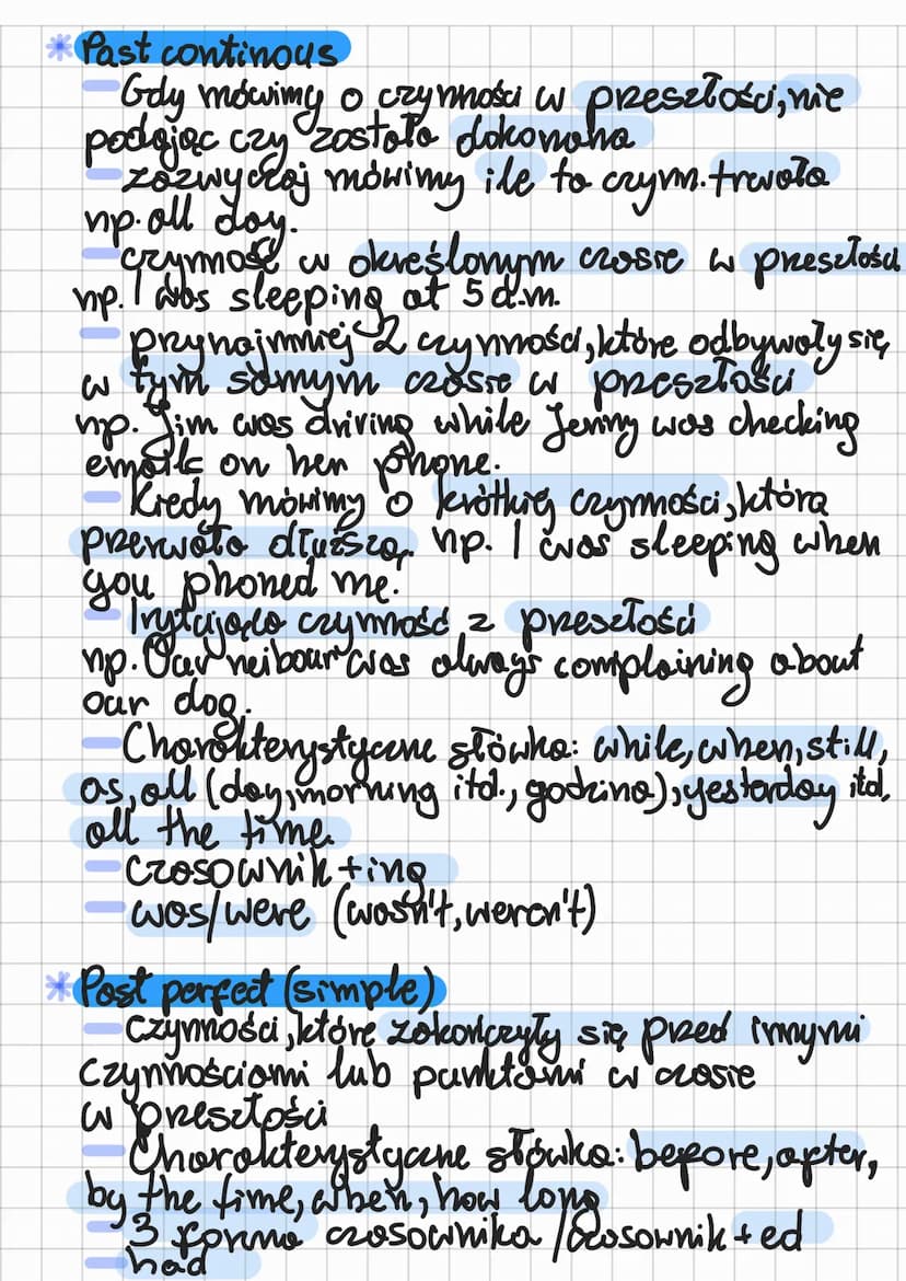 • Post:
all tenses
* Post simple
(notatko z info.
speak-up.pl)
goly mówimy, o czynnościach/zdarzeniach
Z przeszłości, które nie mają związku