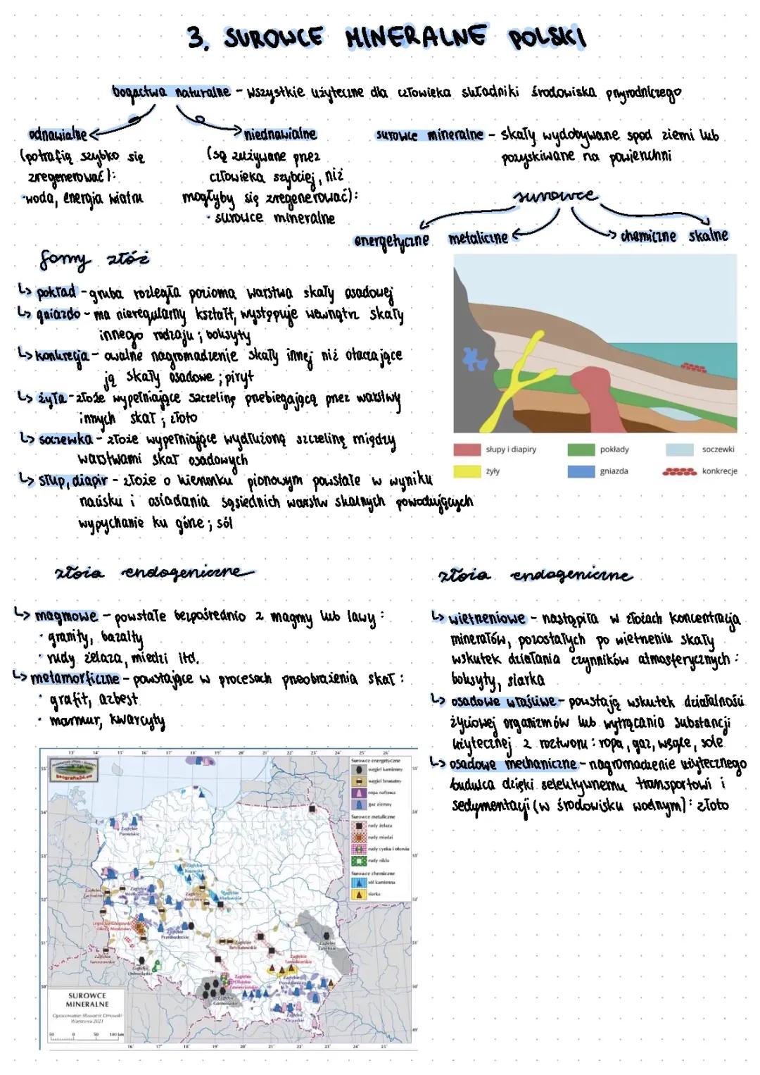 Surowce mineralne Polski