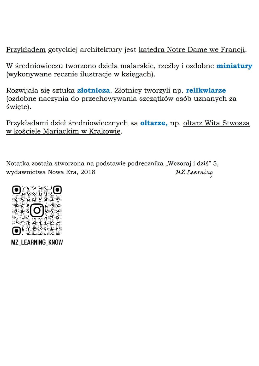 --- OCR Start ---
MZ_LEARNING_KNOW
Sztuka średniowiecza
Klasa 5, Wczoraj i dziś, Nowa Era
Społeczeństwo średniowiecza
Cele sztuki średniowie