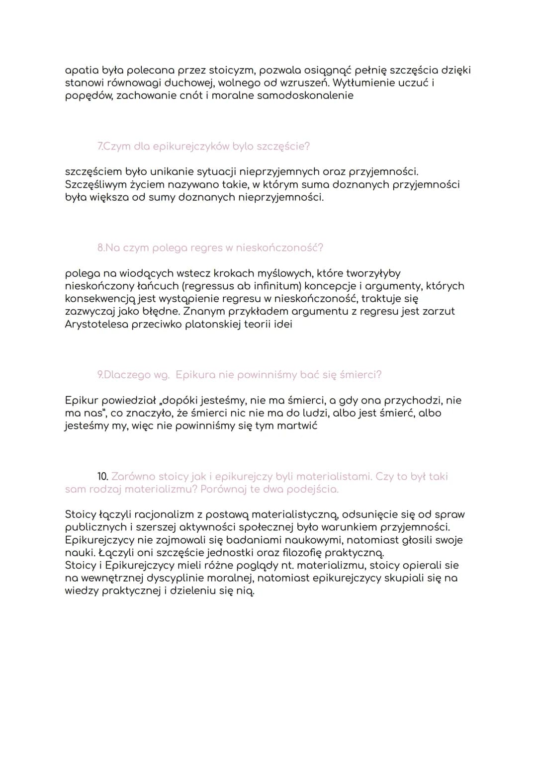sceptycyzm, epikureizm, stoicyzm
1.Wyjaśnij na czym polega postawa hedonistyczna,
Doktryna etyczna opisująca przyjemność jako cel i bodziec 