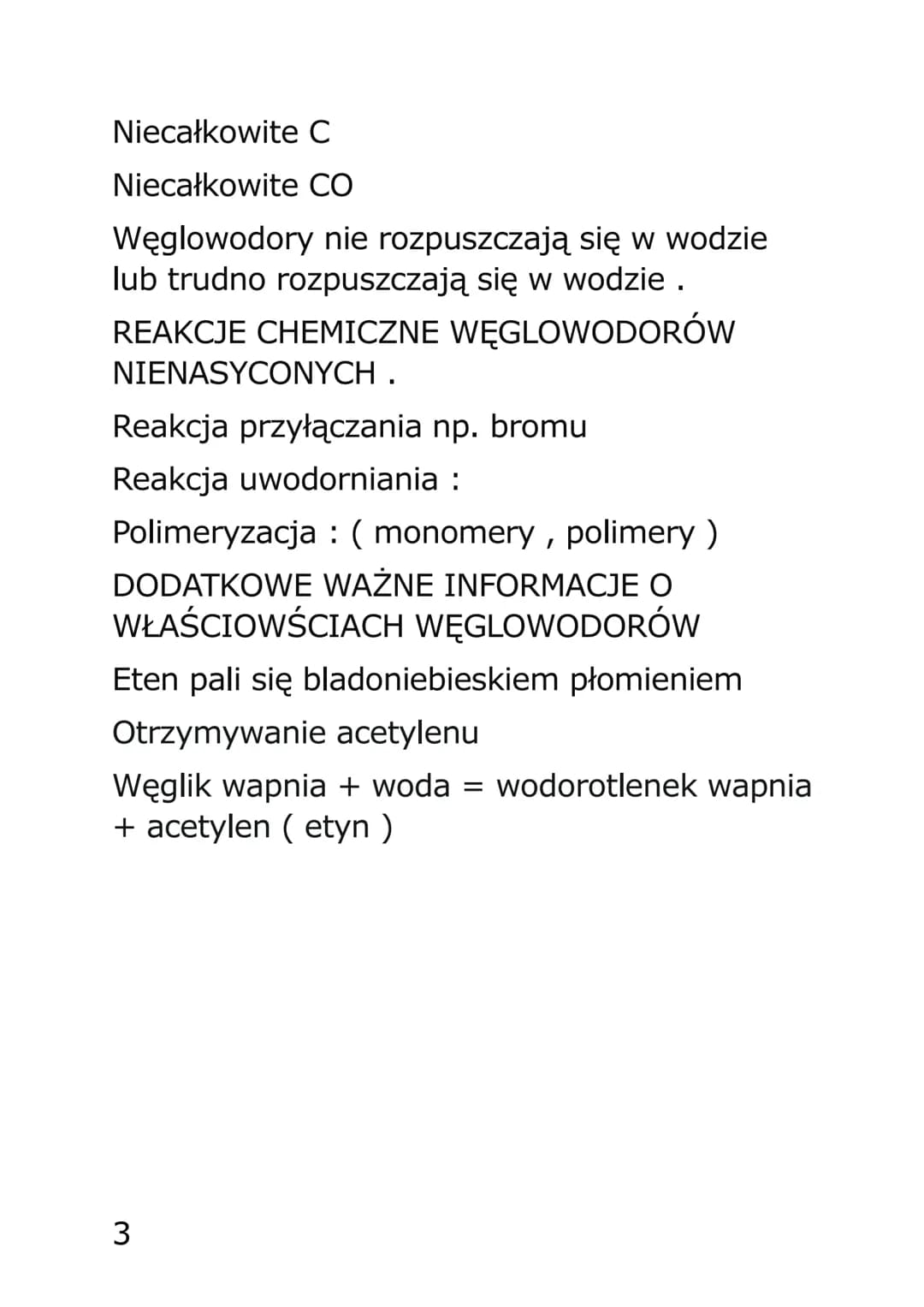 CHEMIA
SPRAWDZIAN
WĘGLOWODORY :
*nasycone - alkany
*nienasycone - alkeny i alkiny
NAZWY WĘGLOWODORÓW:
ΜΕΤΑΝ
ΕΤΑΝ
PORPAN
BUTAN
PENTAN
HEKSAN
