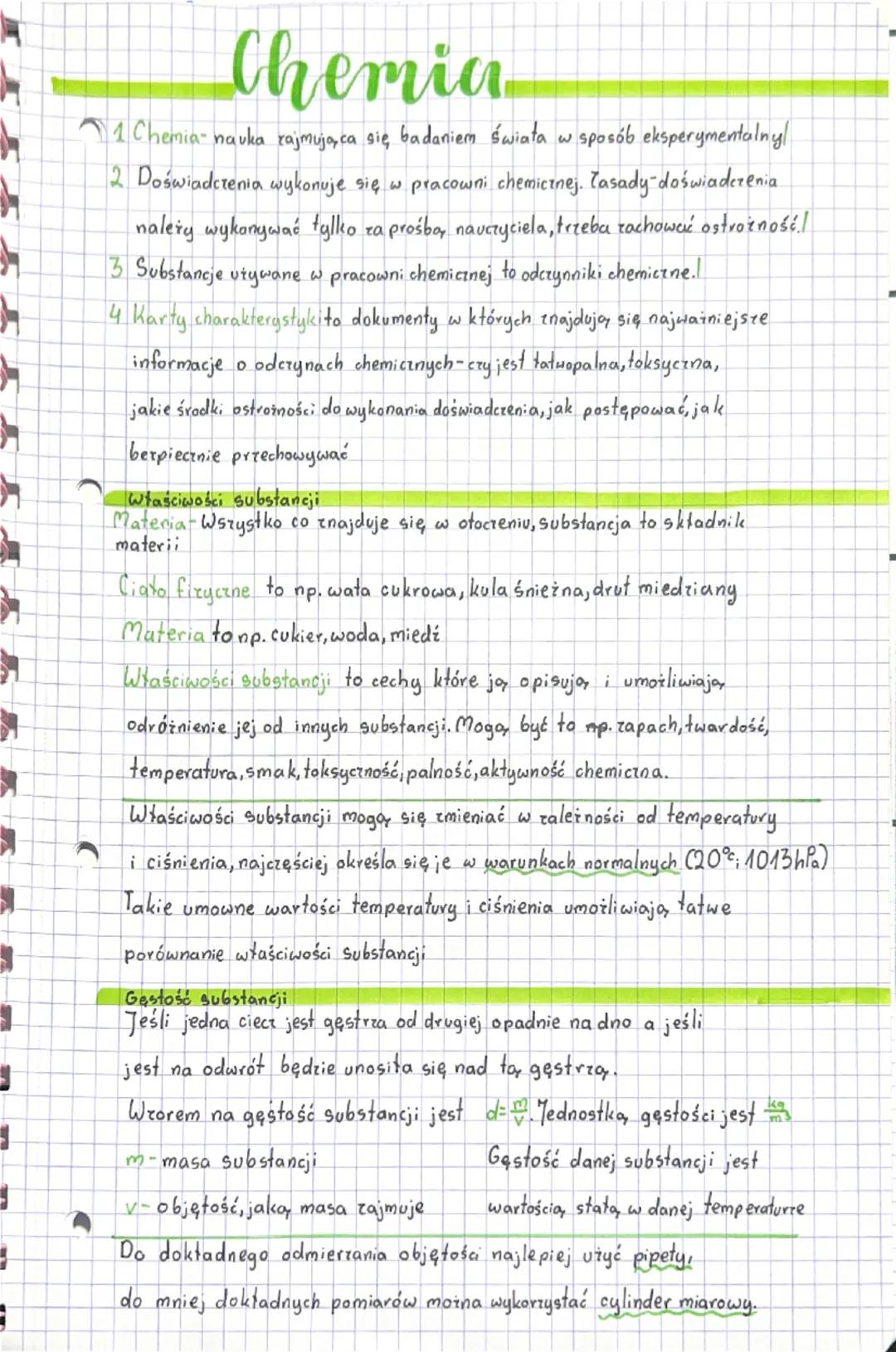 1
Chemia
1 Chemia- nauka zajmują, ca się badaniem świata w sposób eksperymentalnyl
2 Doświadczenia wykonuje się w pracowni chemicznej. Tasad