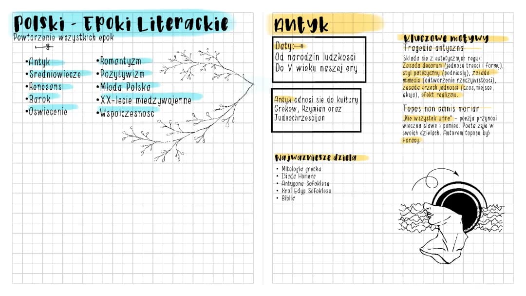 Epoki Literackie dla Dzieci - Notatki i Motywy PDF