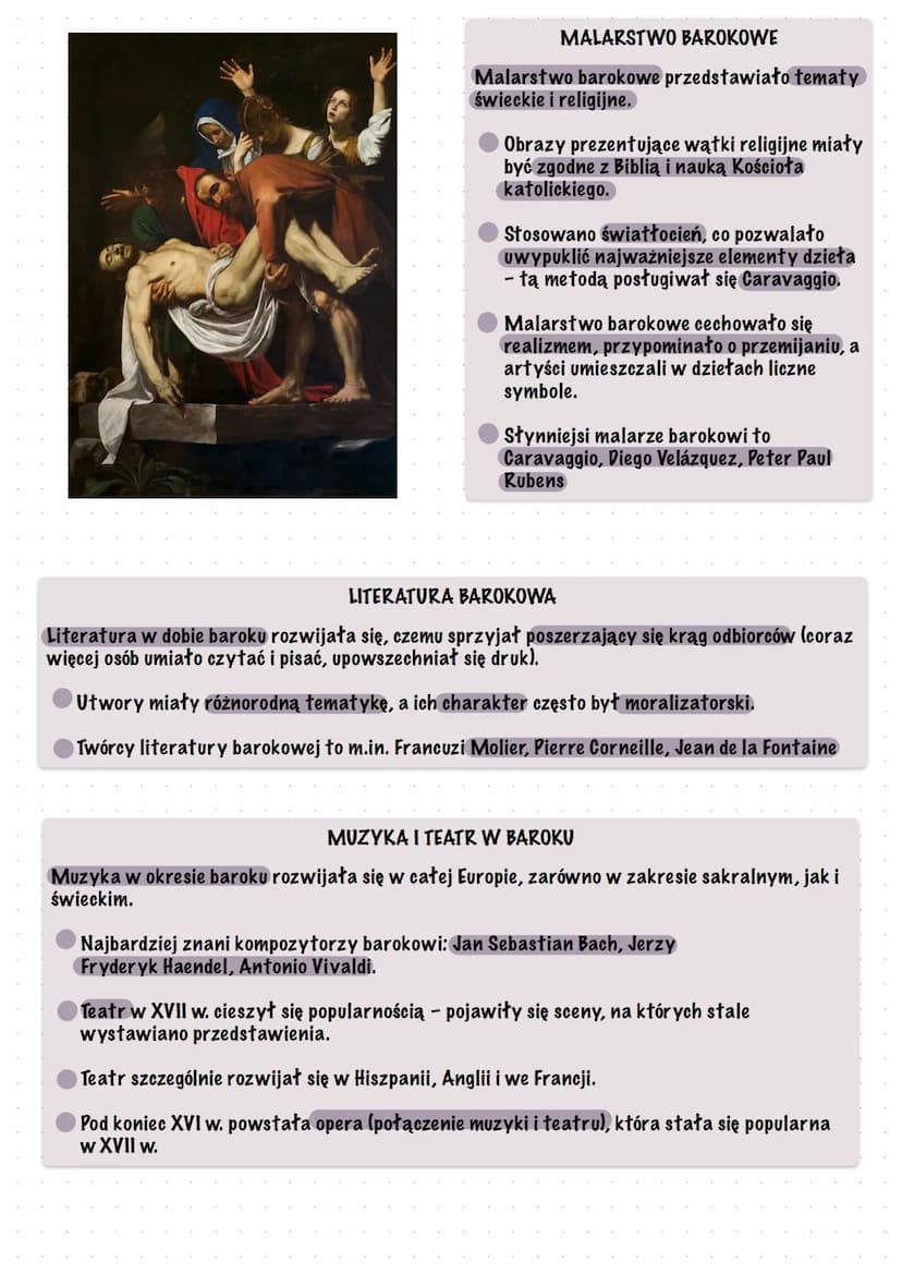 
<p>Kultura Europy w XVII wieku była głównie reprezentowana przez barok, który rozwijał się w państwach katolickich. Styl ten wykorzystywano