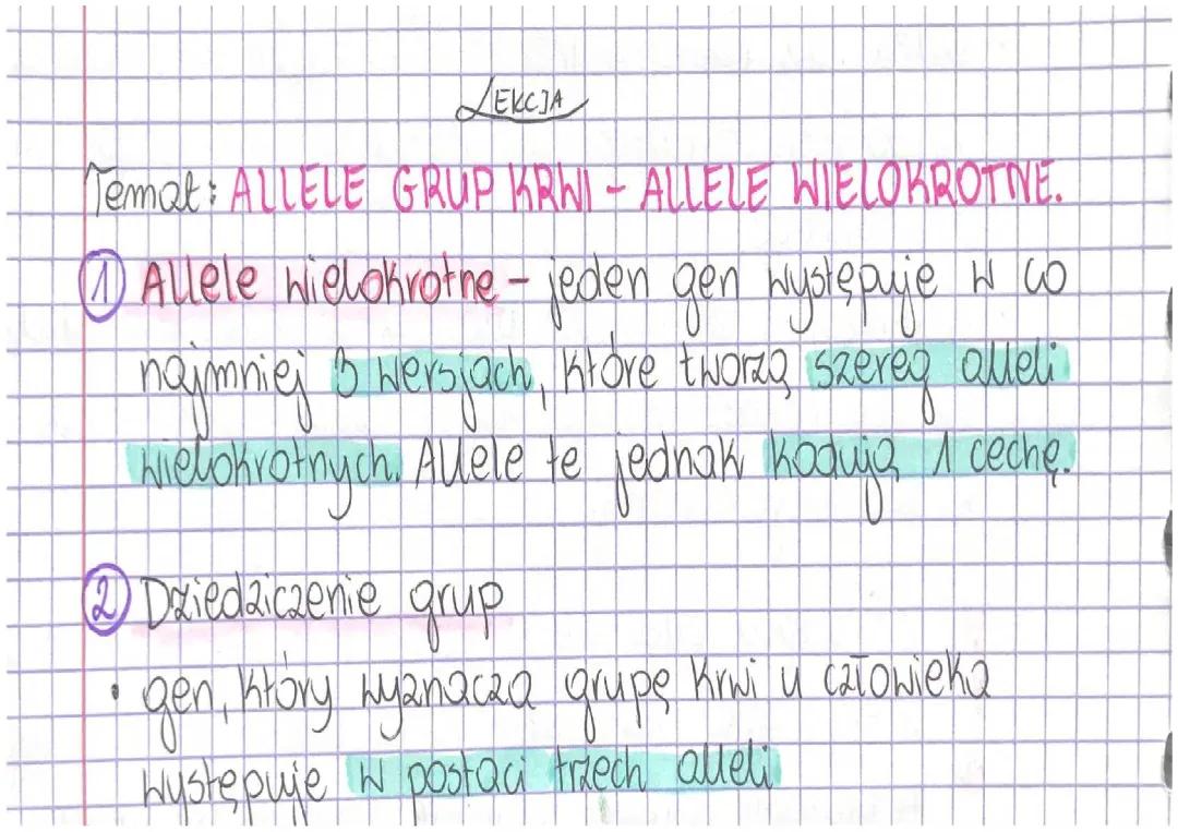 Grupy Krwi i Allele Wielokrotne – Wyjaśnienie