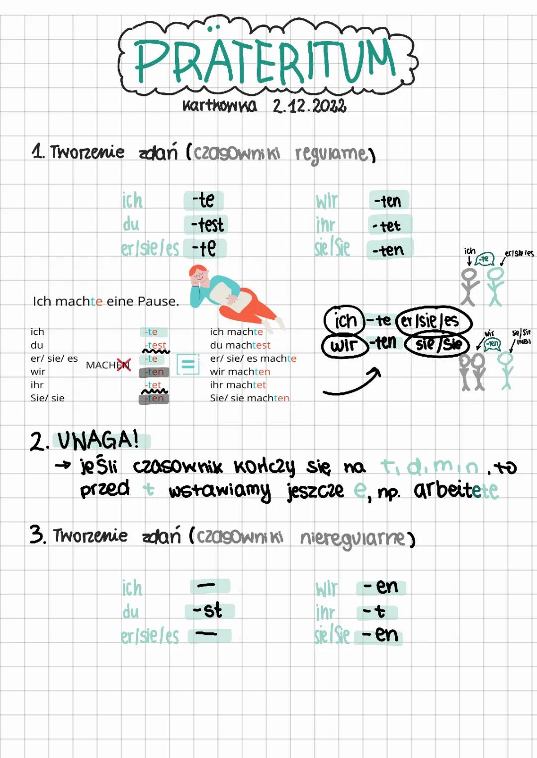 czas przeszły präteritum- niemiecki 