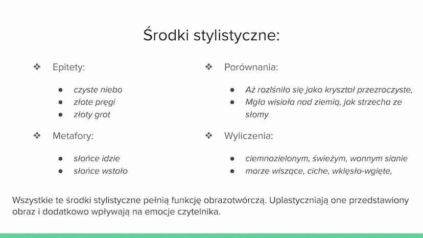 PRZYRODA Wschód słońca
W „Panu Tadeuszu" Adama Mickiewicza wschody i zachody słońca pełnią rolę symboliczną.
Przede wszystkim są swoistym ze