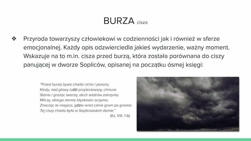 PRZYRODA Wschód słońca
W „Panu Tadeuszu" Adama Mickiewicza wschody i zachody słońca pełnią rolę symboliczną.
Przede wszystkim są swoistym ze