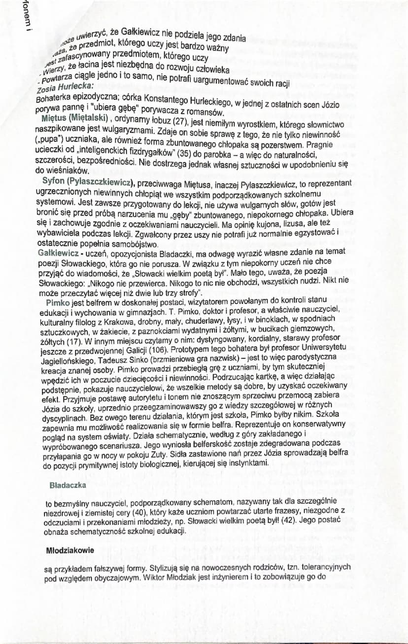 Wpływy literackie:
-powieść łotrzykowska
1.
FERDYDURKE
-konwencja bohatera problematycznego (bohater jest niezadowolony w własnej roli)
-int