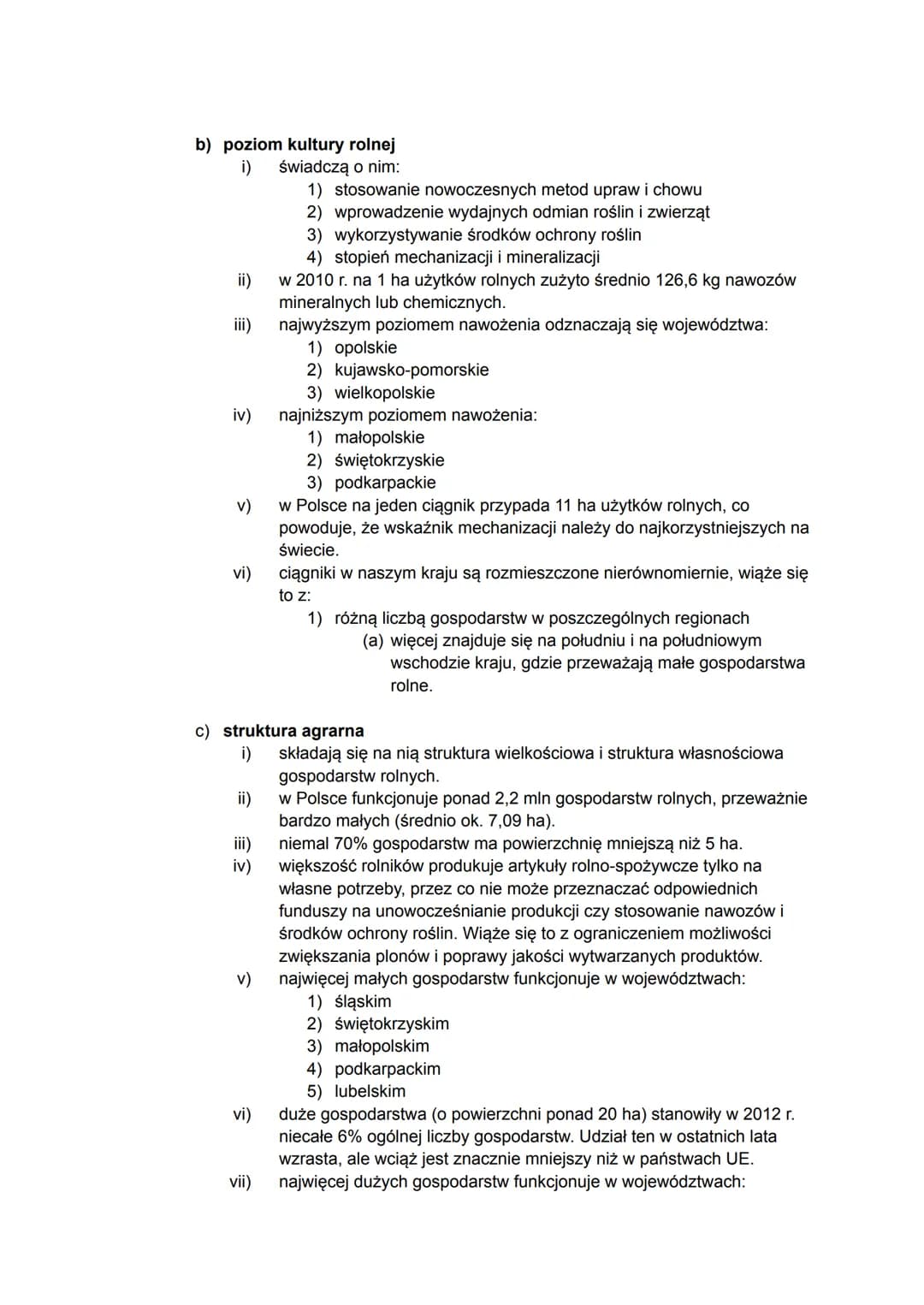 1. CZYNNIKI ROZWOJU ROLNICTWA W POLSCE
➤ Rolnictwo - sektor gospodarki narodowej obejmujący uprawę roślin i produkcję
zwierzęcą. Jego udział