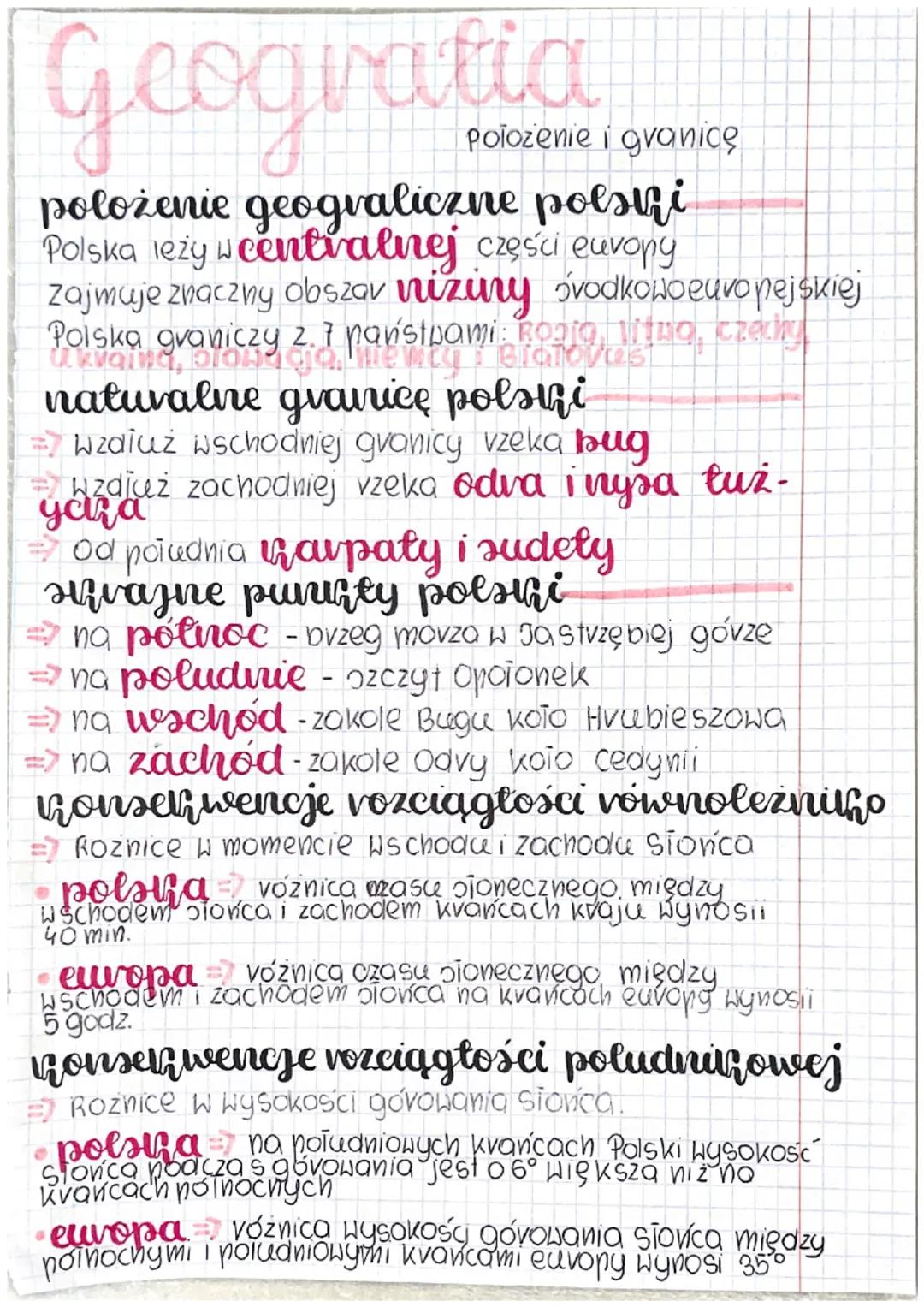 Położenie i granicę Polski