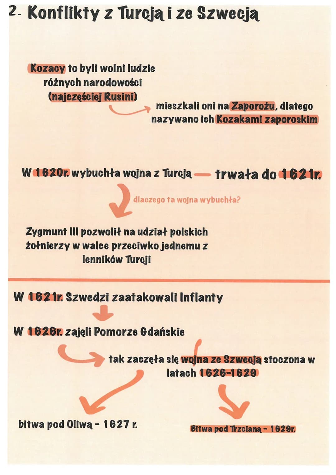 Rzeczypospolita w XVII wieku
1. Wojny ze Szwecją i z Moskwą
6
Zygmunt III Waza
- Synkróla Szwecji i
Katarzyny Jagiellonki.
- Był królem Pols