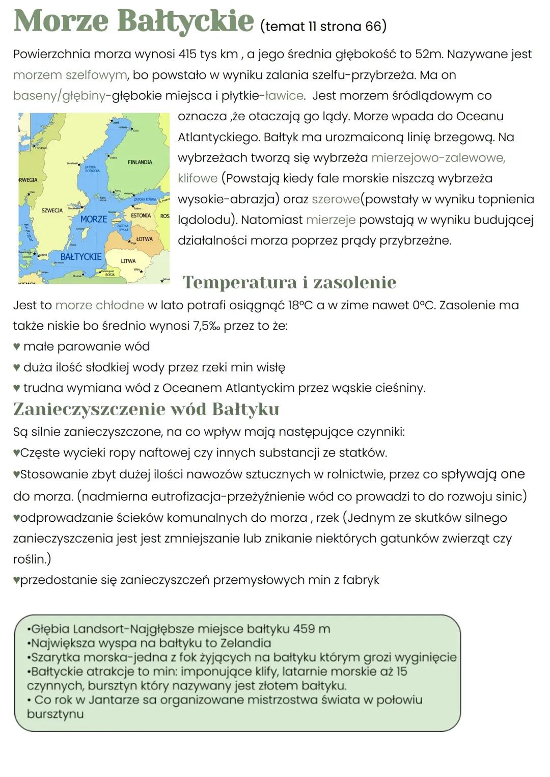 Morze Bałtyckie - Najważniejsze Informacje