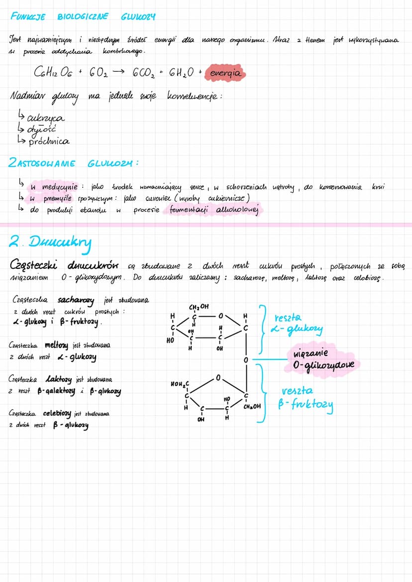 Cukry
CnH₂n On
lukry
dwucukry
(disaharydy)
proste
(monosaharydy)
1. Cukry proste
Cząsteczka cukru prostego zawiera jednocześnie dwie rózne g