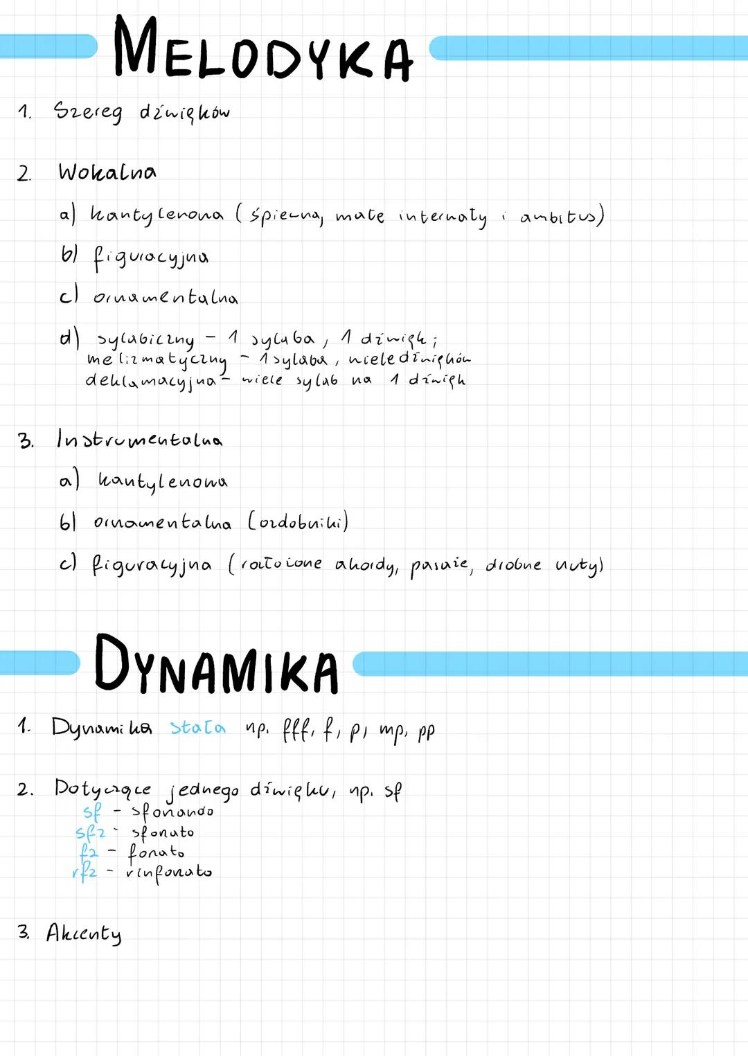 # ELEMENTY

# DZIEKA

# MUZYCZNEGO # RYTM

1.  Rytm, swobodny, nieokreślony, występuje w chorale
gregoriańshim

2.  Rytm ustalony:

a) rytm 
