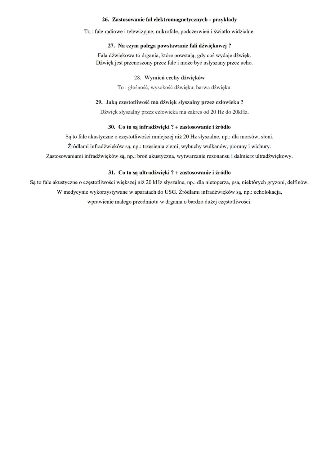 1. Co to jest ruch drgający ? + przykłady
Ruch drgający: zachodzi tam i z powrotem po tym samym torze i powtarza się w równych odstępach cza