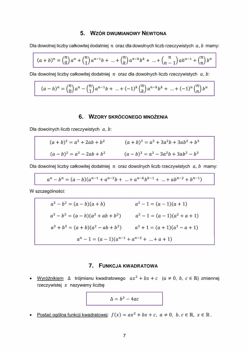 Wybrane
wzory matematyczne
na egzamin maturalny
z matematyki
CK
CENTRALNA
KOMISJA
EGZAMINACYJNA
23 Zespół redakcyjny:
Hubert Rauch (CKE)
Mar