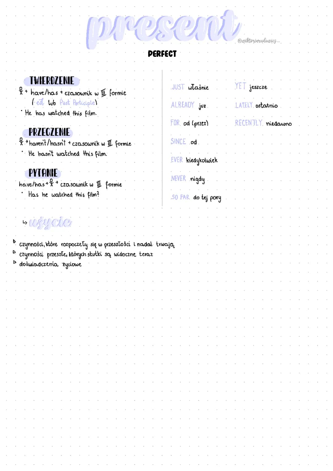 present perfect 