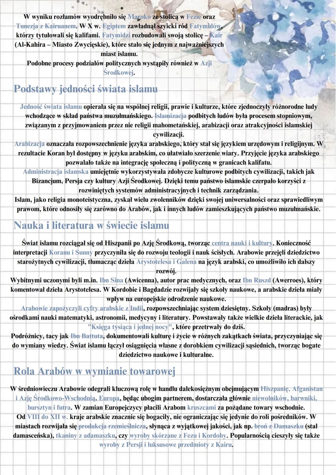 --- OCR Start ---
Arabowie i świat islamu
Narodziny islamu
Narodziny islamu miały miejsce na Półwyspie Arabskim w VII wieku, gdzie Arabowie 