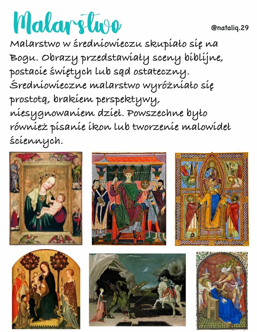 Sztuku
średniowiecza
ŚREDNIOWIECZE
476r.
Cele: głoszenie chwały Bożej,
przybliżenie ludziom Biblii i
wyjaśnienie zasad wiary.
1453 r.
Autorz